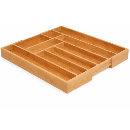 Wkład do szuflady na sztućce bambusowy rozsuwany 45x32-45cm